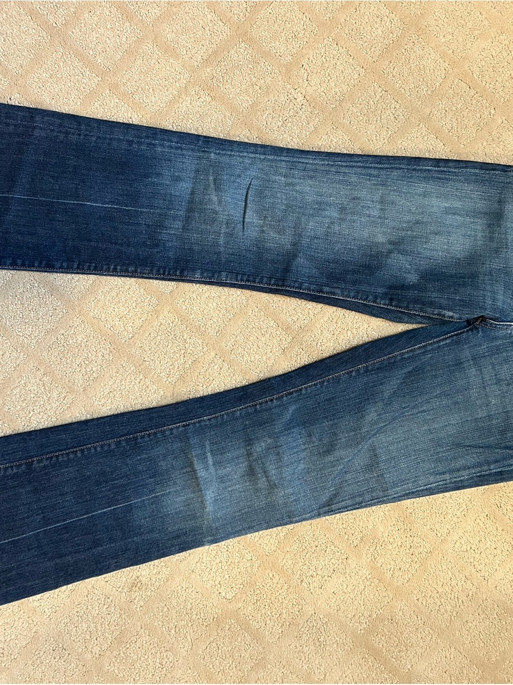 7 For All Mankind Zac Posen Women's Straight Leg Jeans in Mid Blue Wash